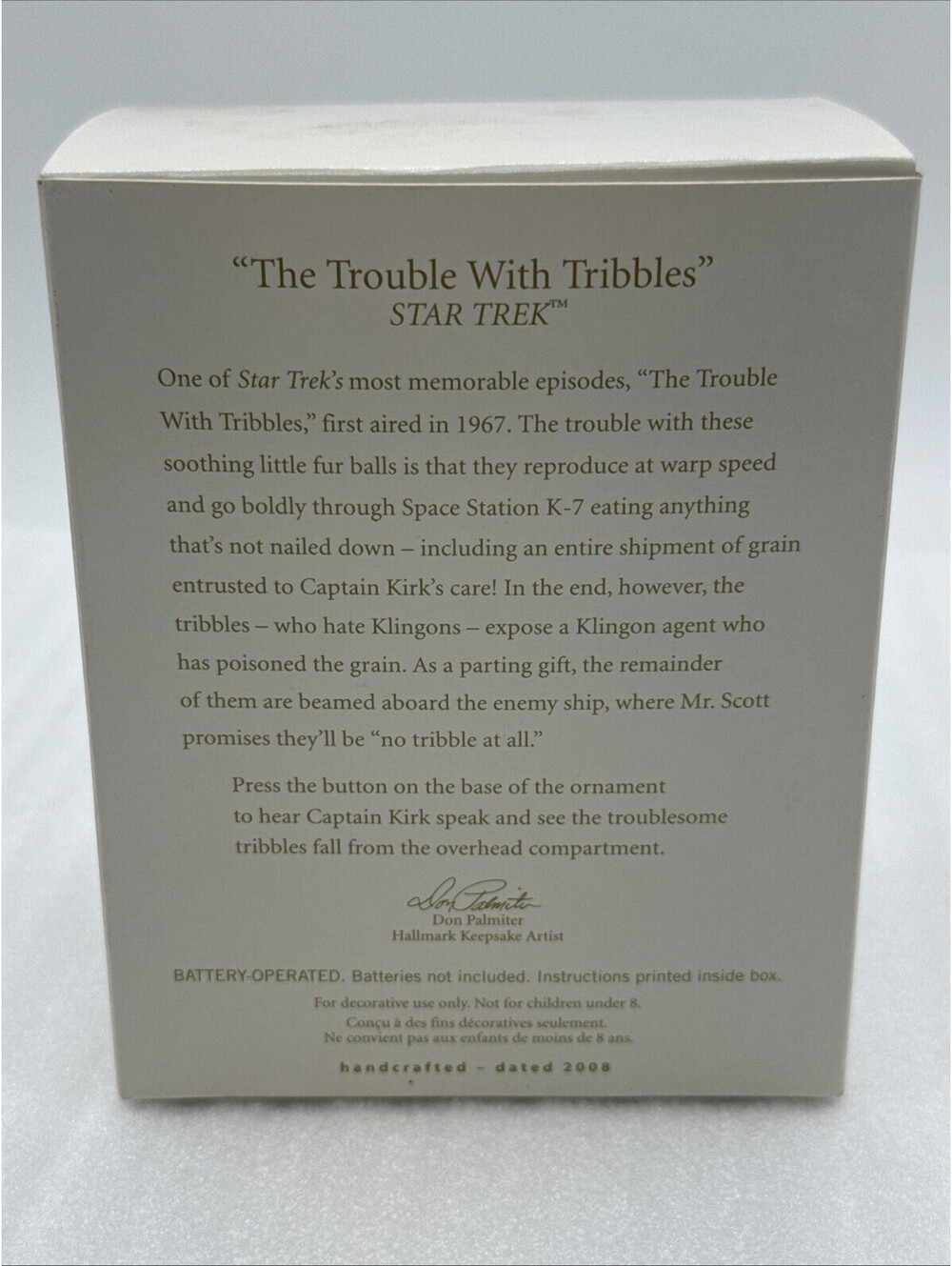 2008 Star Trek The Trouble With Tribbles Hallmark Magic Ornament Sound Motion - Picture 4 of 9